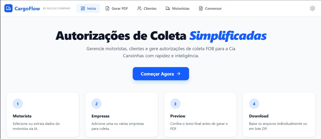 CargoFlow product interface