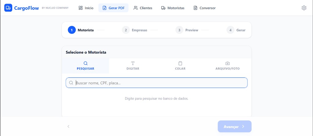 CargoFlow product interface — context