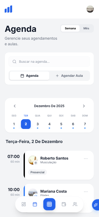 E-Trainer product interface — approach